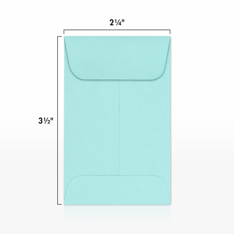 Envelopes.com LUXPaper Coin Envelopes, Seafoam, 2 1/4-Inch x 3 1/2-Inch, 50-Count - Image 3